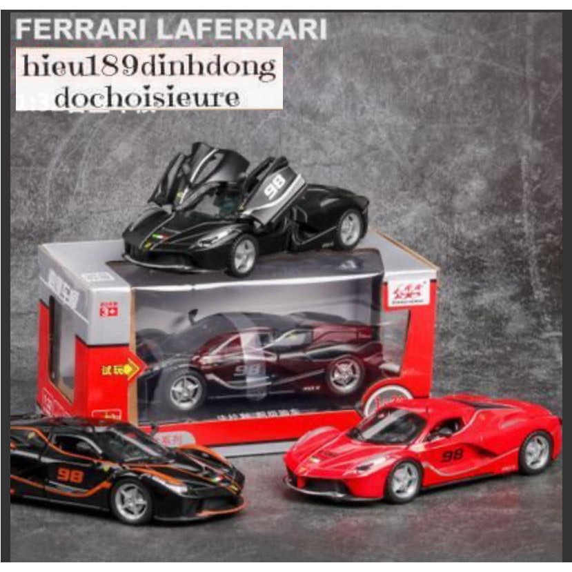 xe sắt siêu xe ferrari mở cánh loại đẹp sắc nét, chạy cót, có tiếng hú ga, đèn phát sáng (video ảnh thật)