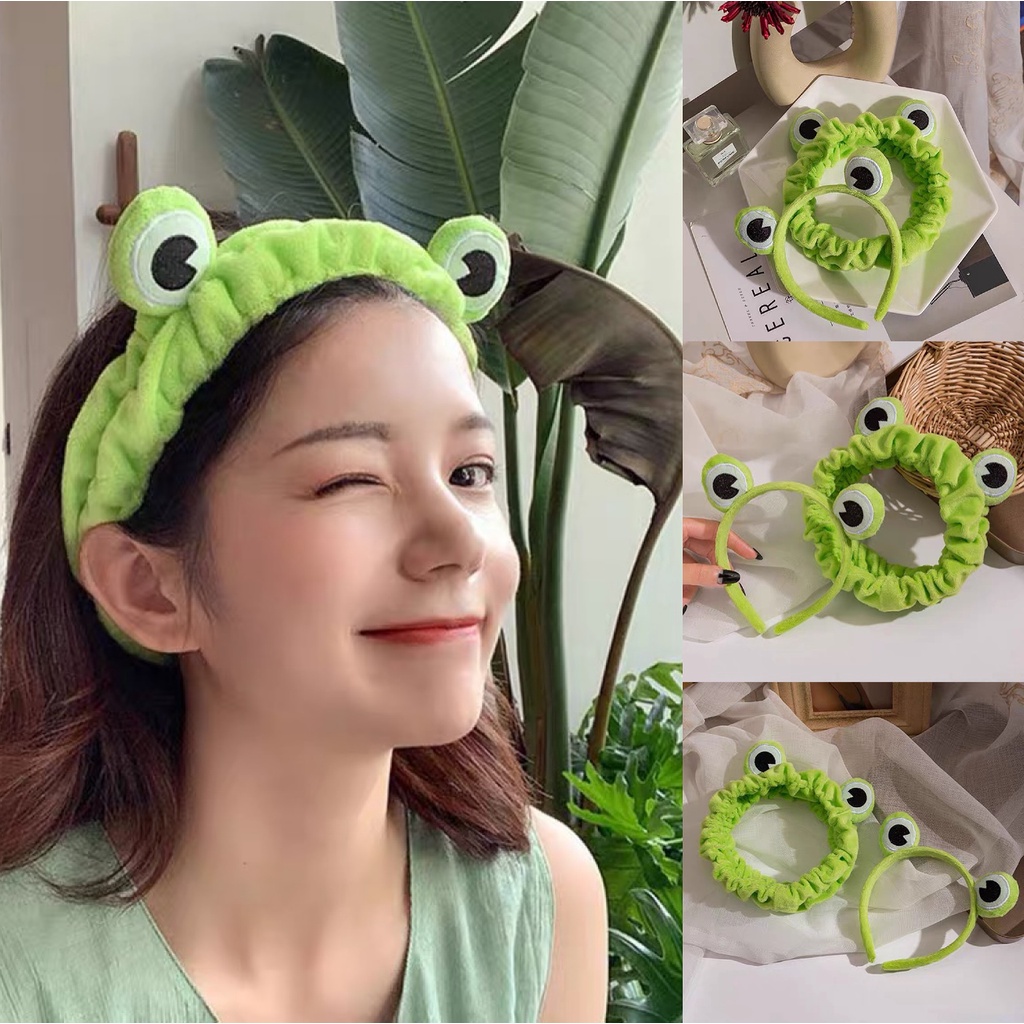 Cài tóc/băng đô hình chú ếch hoạt hình sinh động vui nhộn