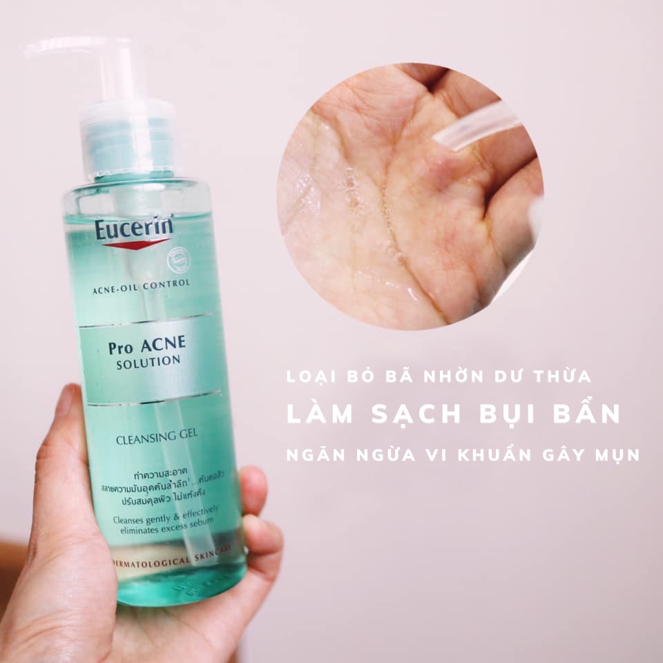 Sữa Rửa Mặt Eucerin Cho Da Dầu Mụn Nhờn Eucerin Pro ACNE Solution Cleansing Gel - Thi Vũ