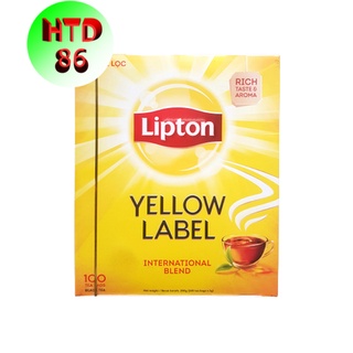 Trà lipton túi lọc nhãn vàng hộp 200g (100 gói x 2g)