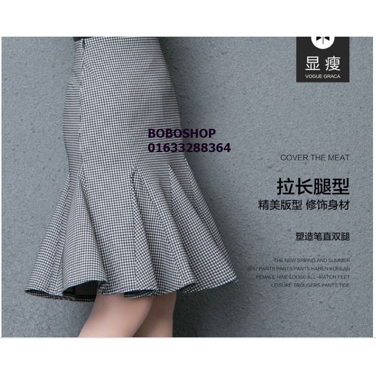 ❣️FREESHIP❣️Chân Váy Đuôi Cá Sọc Caro Nhí