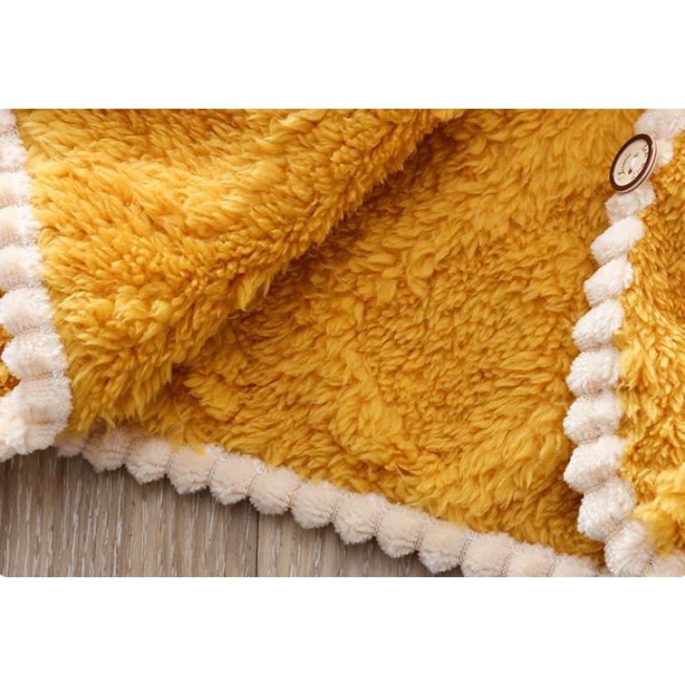 Áo gile lông cừu cho bé, áo gile thu đông từ 0 - 6 tuổi