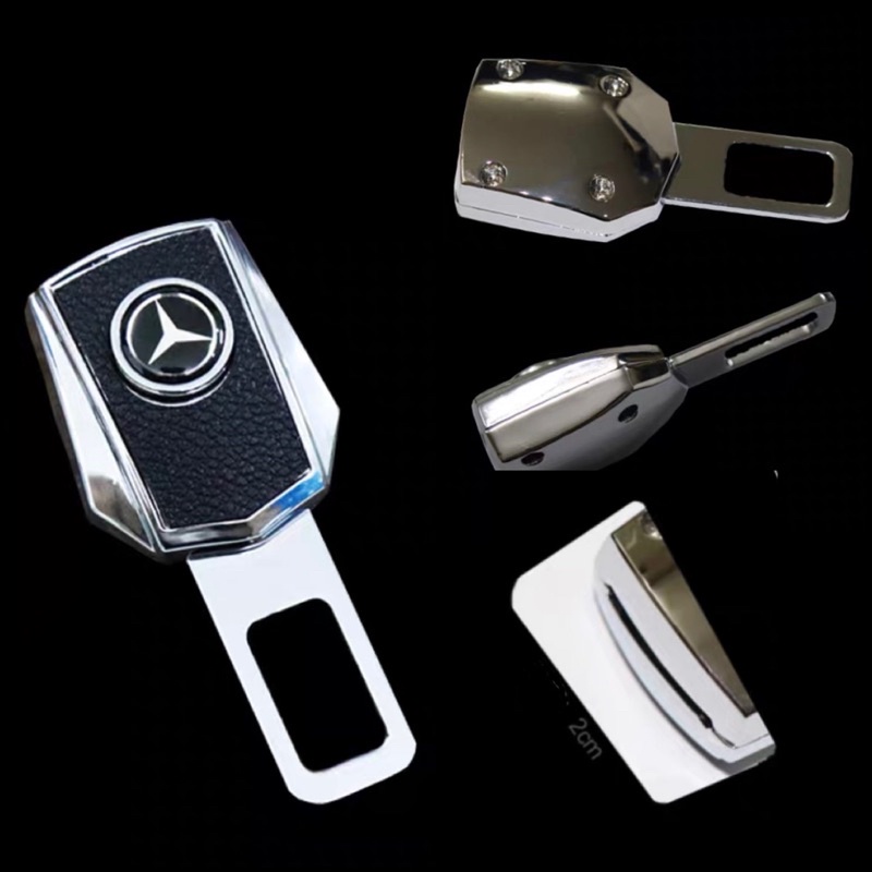 Chốt khoá dây đai an toàn xe MERCEDES-BENZ, Loại cải tiến hỗ trợ móc nối tiếp hàng cao cấp vật liệu inox bọc da dày dặn