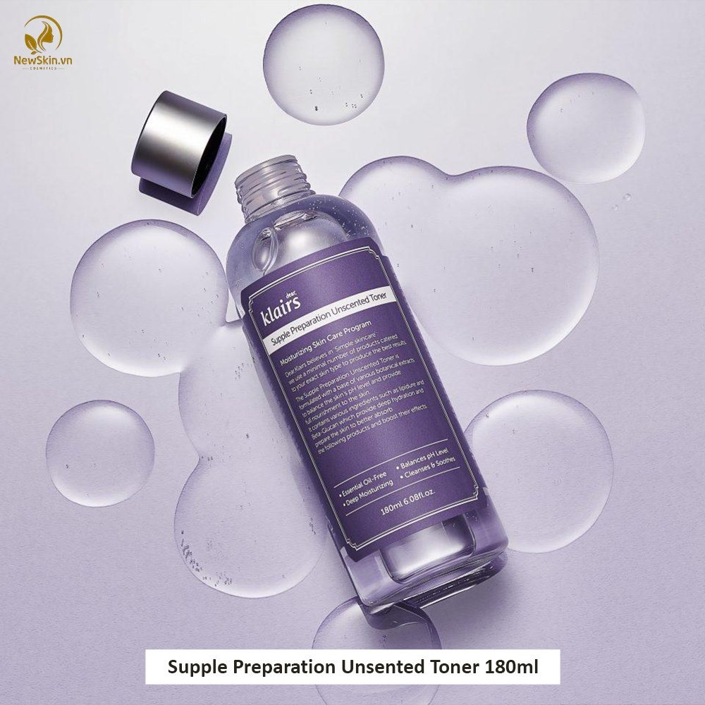 Nước hoa hồng Dear Klairs Supple Preparation Unscented Toner - Supple Preparation Facial Toner 180ml