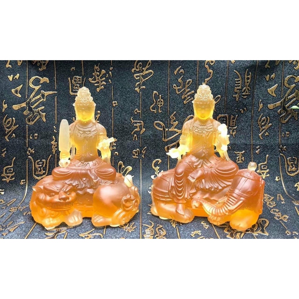 Tượng Phật bản mệnh Phổ hiền bồ tát phong thủy đá lưu ly