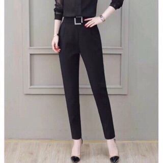 Quần tây công sở phối khuyên vuông