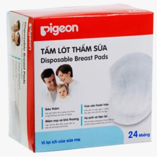 Hộp 24 Miếng Lót Thấm Sữa Pigeon Hàng Chuẩn / Miếng Lót Thấm Sữa Dùng 1 Lần