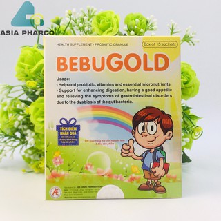 Cốm vi sinh Bebugold - Hỗ trợ tăng cường tiêu hóa, giúp ăn ngon, hấp thu tốt (Hộp 15 gói)