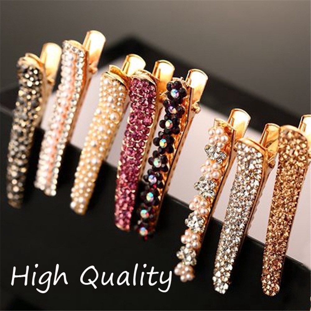 Kẹp tóc ngọc trai kim loại phong cách Hàn Quốc cho nữ ( 4 màu )