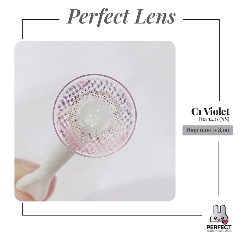 Lens mắt , kính áp tròng C1 VIOLET có độ cận và không độ , DIA 14.0 XS , Dành Cho Mắt Nhạy Cảm Giá Sale