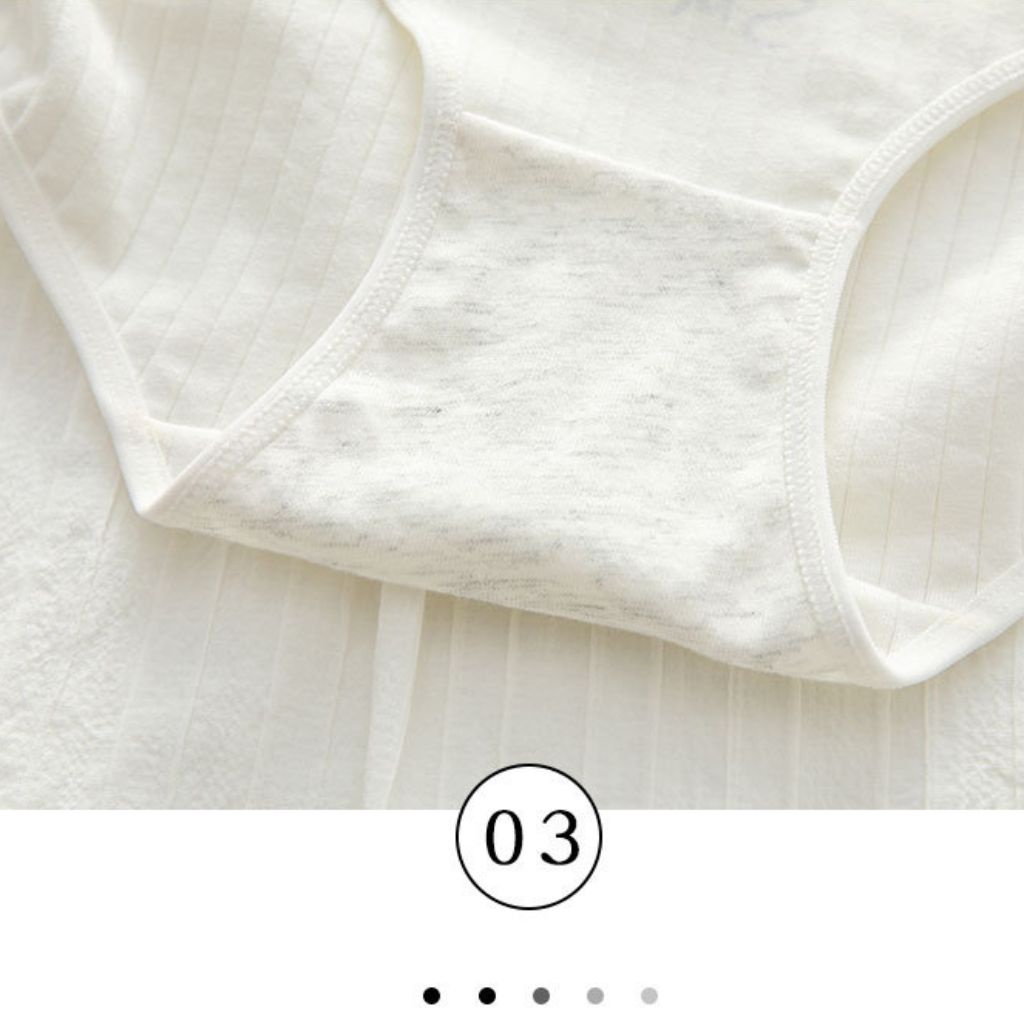 Quần lót nữ cotton gân tăm kháng khuẩn khử mùi, Quần chíp nữ kẻ sọc tôn dáng họa tiết baby và dễ thương JOCOSI L131