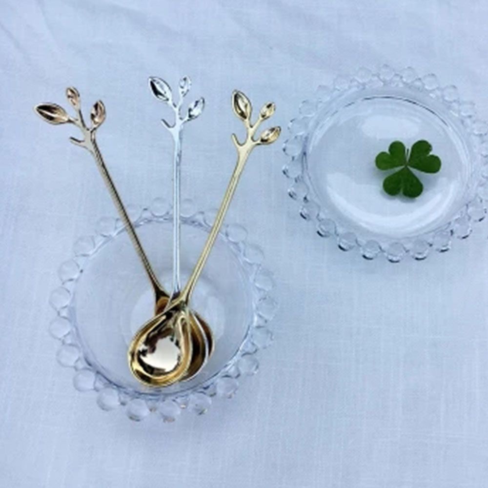 Muỗng Cà Phê Mini Bằng Đồng Phong Cách Hoàng Gia Cổ Điển Nhiều Màu