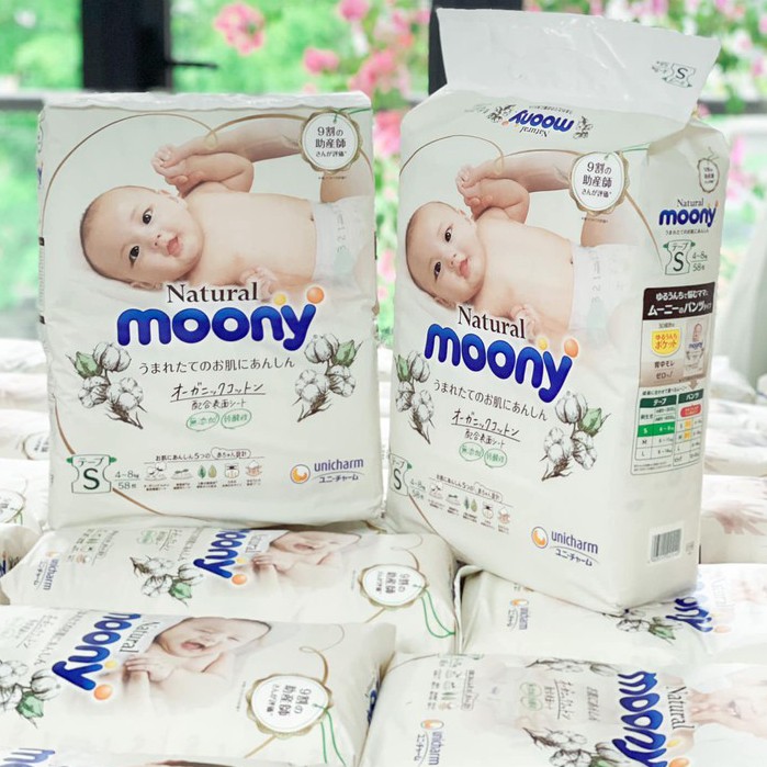 [CHÍNH HÃNG] Bỉm MOONY Natural nội địa Nhật - Bỉm quần/dán NB96/S88/M68/L58