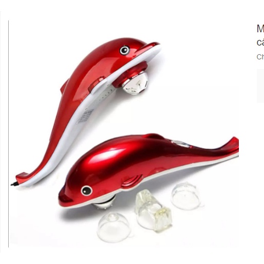 Máy đấm lưng cầm tay cá heo Dolphin, có đầu thay massage nhiều vùng khác nhau trên cơ