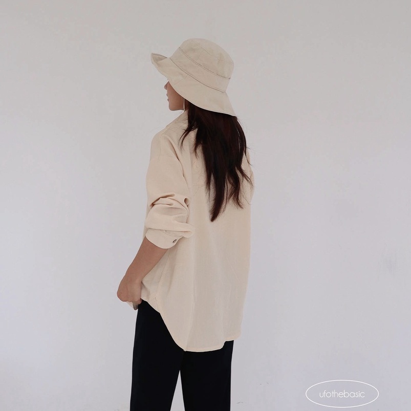 Áo sơ mi freesize chất đũi xước mềm - Hai Line Shirt - by ufo.thebasic