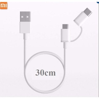 Cáp sạc xiaomi mi 2-in-1 usb cable micro usb to type c