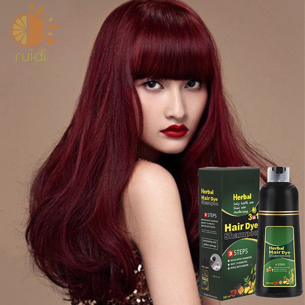 Herbal Hair Dye Shampoo Natural Non-Scalp Hair Care Multi-Color Hair Dye for Men and Women