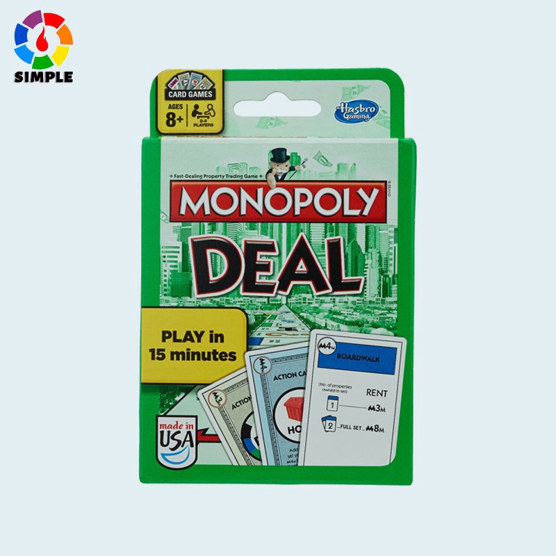 Thẻ bài trò chơi Monopoly Deal độc đáo chất lượng cao