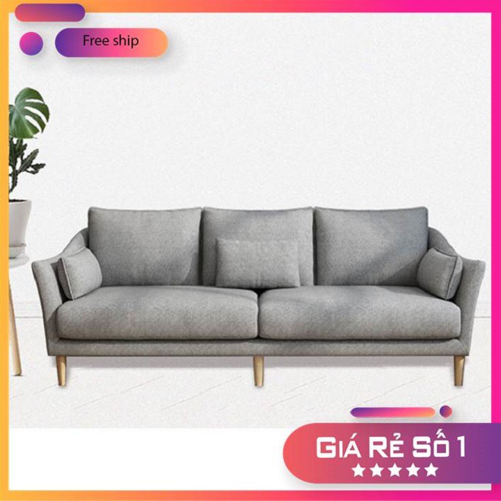 Ghế sofa phòng khách dài 1m4 kèm đôn để chân, ghế sofa phong cách Bắc ÂU GNK017