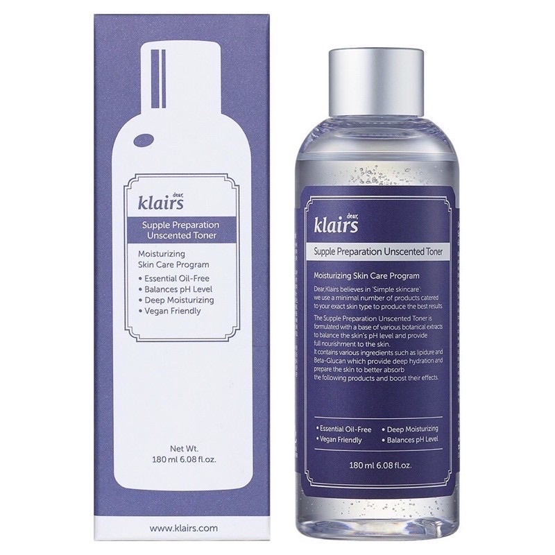 Nước Hoa Hồng Không Mùi Klairs Supple Preparation Unscented 180ml | BigBuy360 - bigbuy360.vn