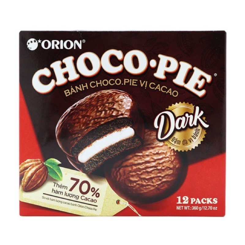 Bánh Choco - Pie Orion Dark - 12 Cái