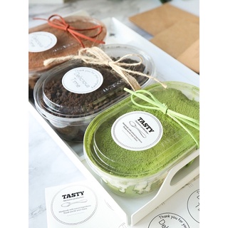 Hộp nhựa bầu dục tiramisu