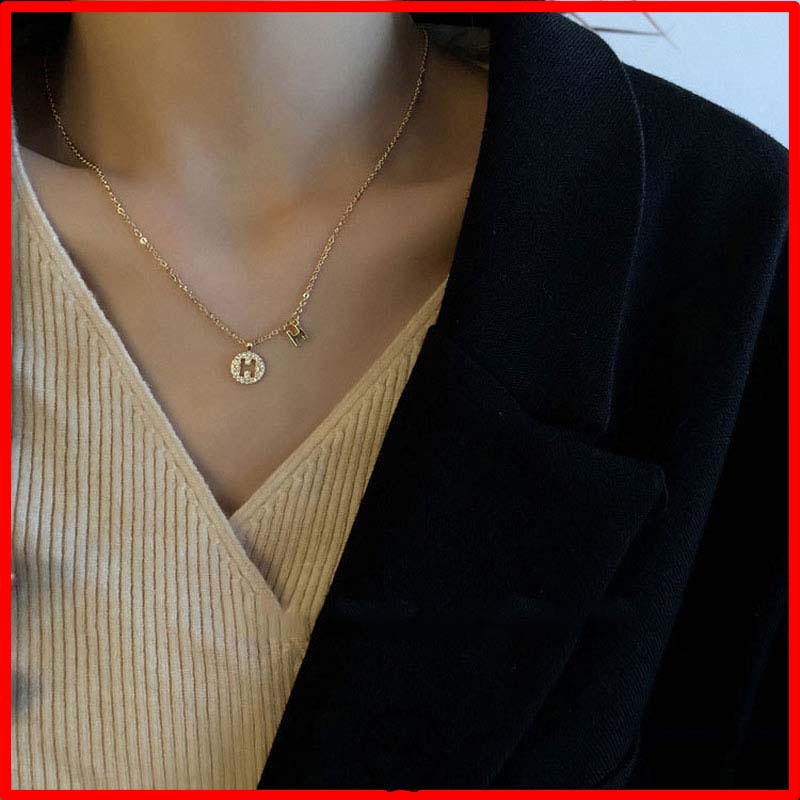 Dây chuyền bạc Ý hình chữ H – vòng cổ bạc ViVi_Gift