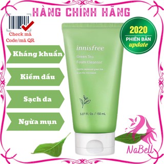 Sửa rửa mặt innisfree trà xanh dưỡng da mềm mại cung cấp độ ẩm cho da, hạn chế tình trạng khô da