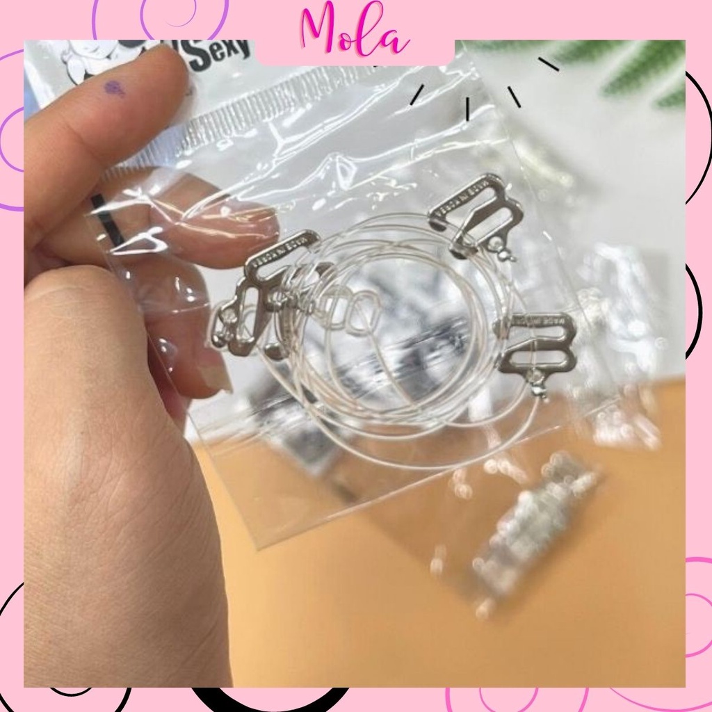 Dây Áo Ngực Trong Suốt MoLa Nâng Ngực Chống Trượt Cho Nữ Nhựa Dẻo Dai Siêu Bền Dễ Điều Chỉnh Hàng Cao Cấp