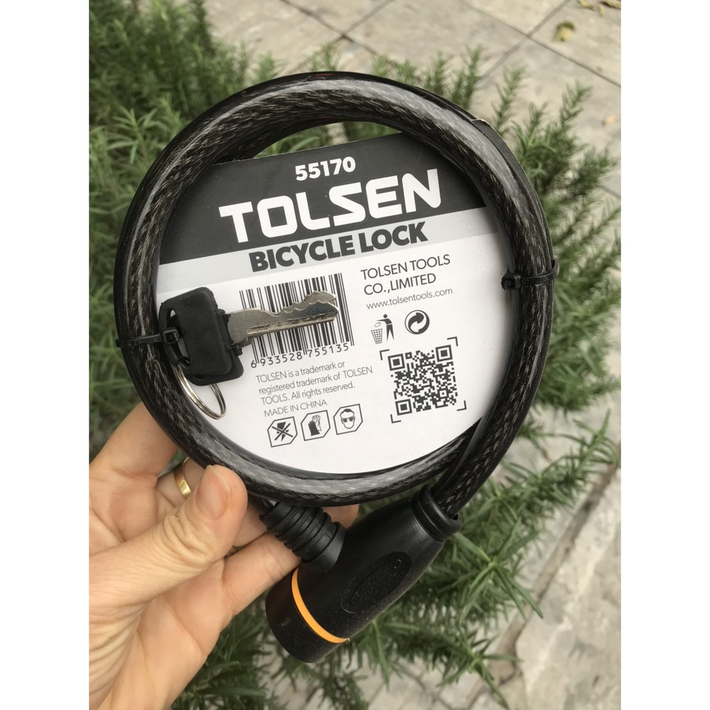 Ổ Khóa Dây xe đạp Tolsen 55170 , Khóa dây cửa cổng