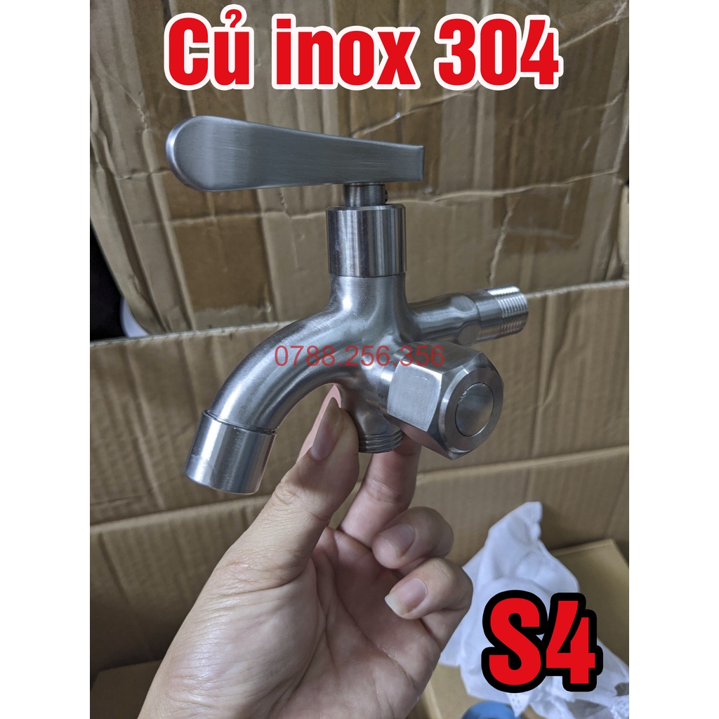 Vòi nước củ sen lạnh xi hợp kim bóng