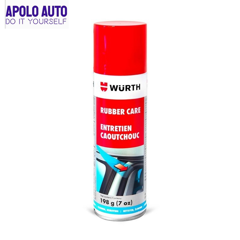 Bảo Dưỡng Cao Su, Gioăng Cửa Kính Ô Tô Wurth Rubber Care Spray 300ml