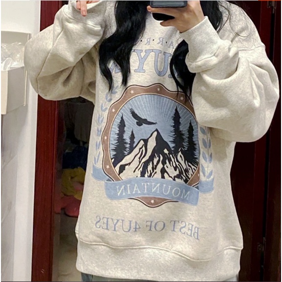 Set quần jean và áo sweater thời trang mùa đông xinh xắn cho nữ