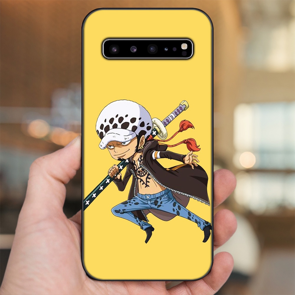 Ốp lưng Samsung S10, S10 5G, S10 Plus viền đen in hình Law One Piece