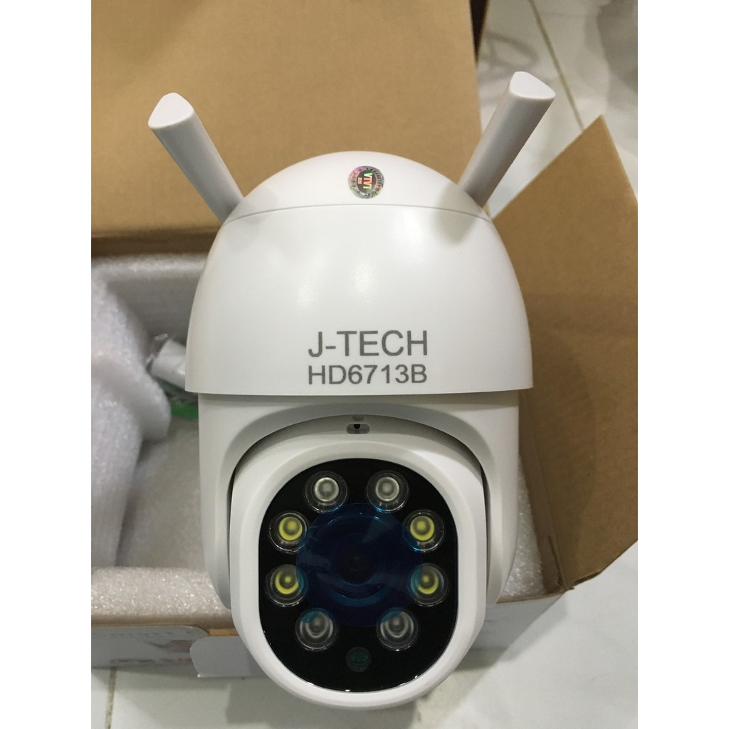 CAMERA WIFI IP J-TECH HD6713B (2MP, XOAY, SMART LIGHT)