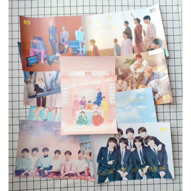 Set 8 tấm ảnh BTS khổ A3 in đẹp sắc nét