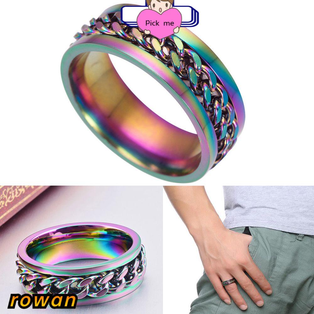 Nhẫn Bằng Thép Titan Không Gỉ Nhiều Màu Thời Trang Cho Nam Và Nữ