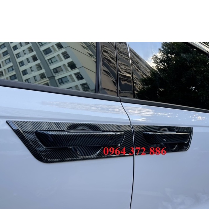 Ốp tay nắm cửa, hõm cửa, chén cửa CARBON xe Kia Carnival 2021- 2022 nhựa vân CACBON cao cấp