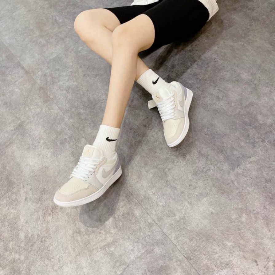 Giày thể thao jd1 xám gót xanh cổ thâp nam nữ, giày sneaker , giày thời trang full bot vietmax86 | BigBuy360 - bigbuy360.vn