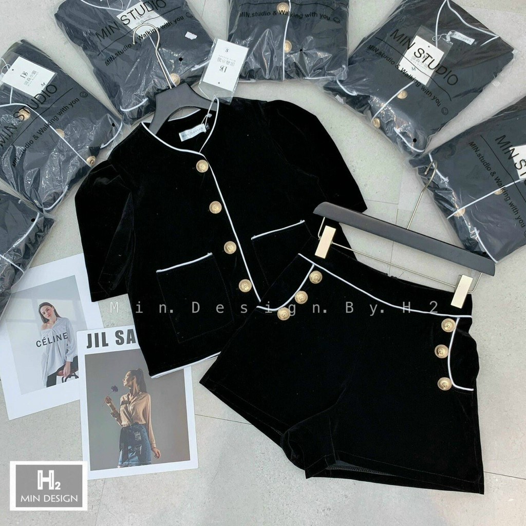 Set Bộ Viền Né Áo Và Quần Ngắn Gu Fashion 3486