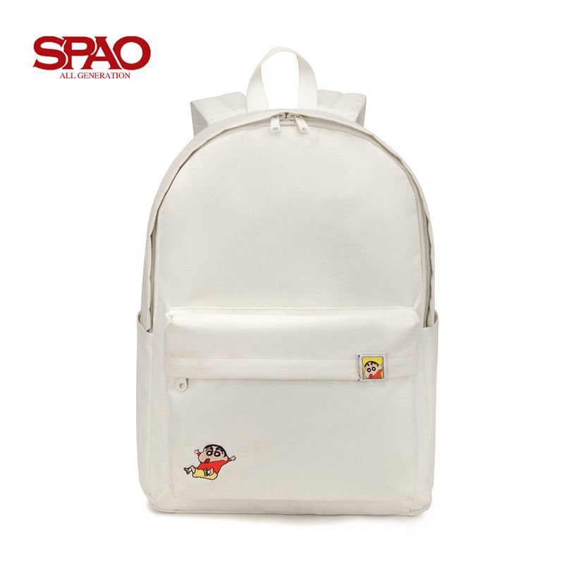 SPAO Balo Đi Học 21 Năm Họa Tiết Cậu Bé Bút Chì Shin-Chan Dễ Thương Phong Cách Hàn Quốc Cho Học Sinh/Du Lịch