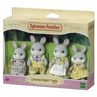 Sylvanian Families Gia Đình Thỏ Xám Cottontail Rabbit Family