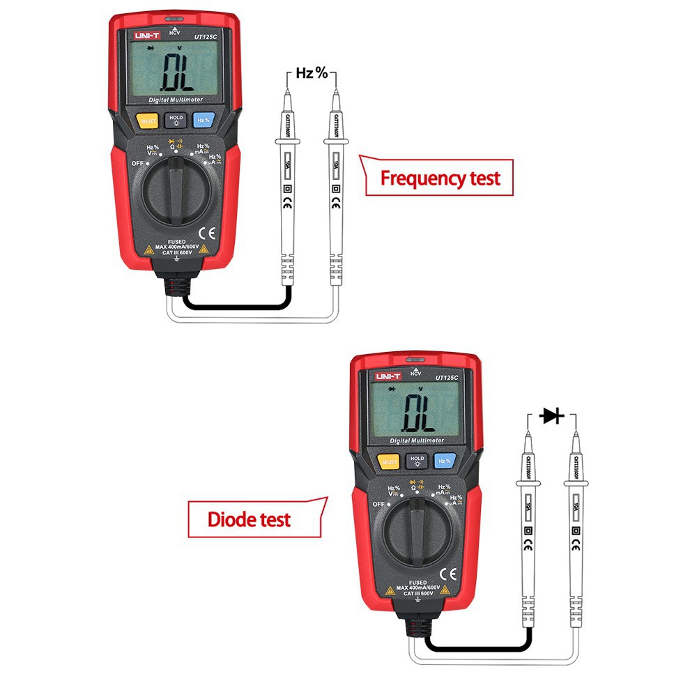 Đồng Hồ Vạn Năng Kỹ Thuật Số Uni-T Ut125C Màn Hình Lcd