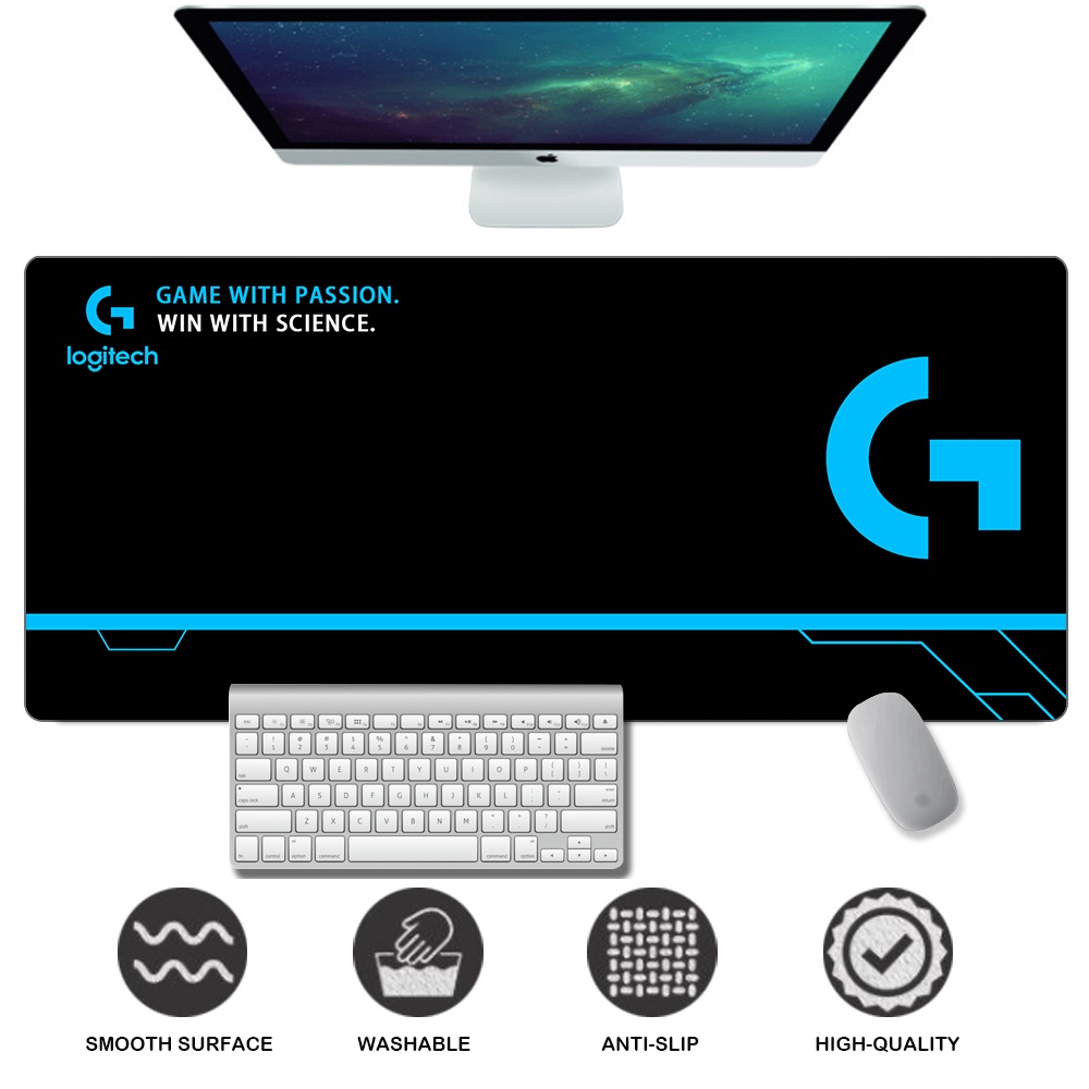 Tấm Lót Chuột Và Bàn Phím Cỡ Lớn Thêu Họa Tiết Độc Đáo Trang Trí Bàn Phím Máy Tính Logitech