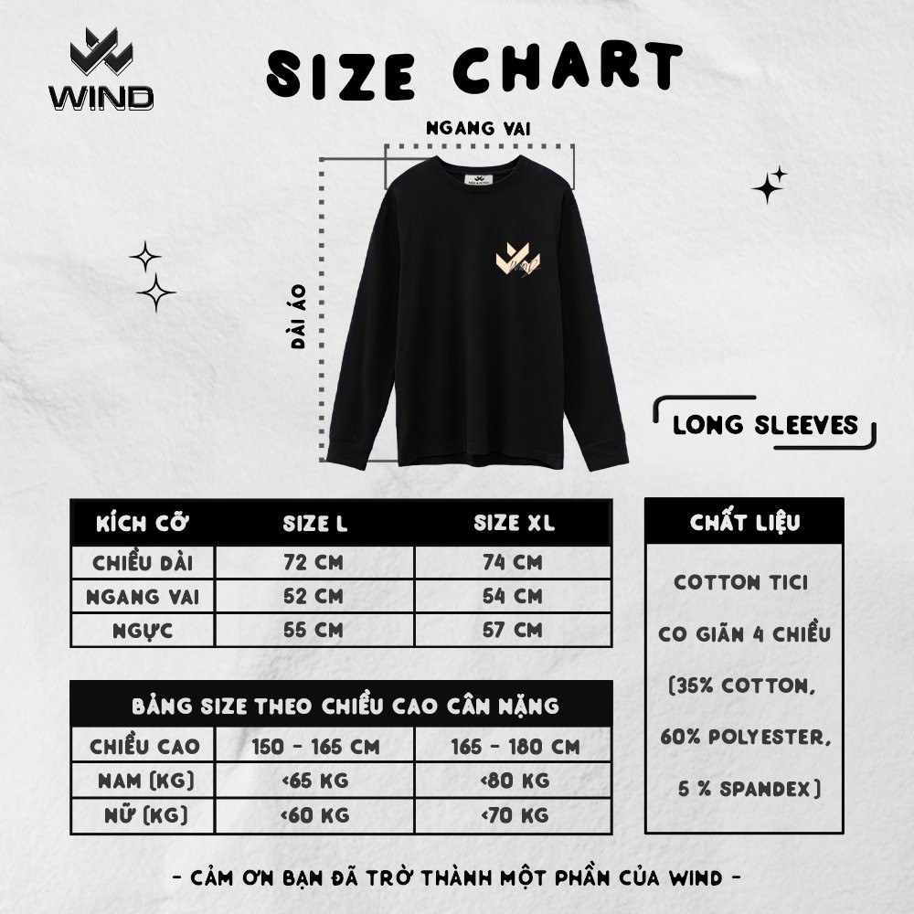 Áo thun tay dài WIND phông unisex form rộng GẤU ILE thời trang nam nữ oversize ulzzang | BigBuy360 - bigbuy360.vn