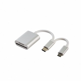 Đầu đọc thẻ sd, tf otg type c + micro usb