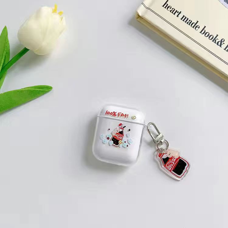 Vỏ Bảo Vệ Hộp Sạc Tai Nghe airpods 1/2/3/pro 2021 inPods i12 Bằng Tpu Dẻo Trong Suốt Họa Tiết Hoạt Hình Gấu Dễ Thương