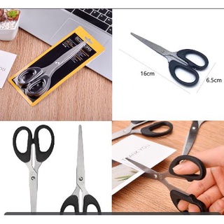 Vĩ kéo cắt văn phòng cán đen 6,5*15,5cm