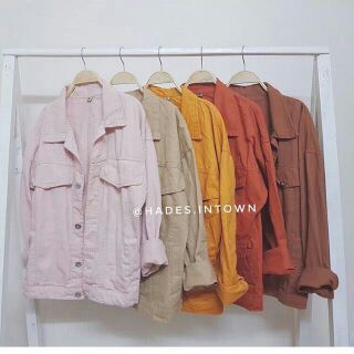 [ SẴN ] Khoác jean nhiều màu ( vải kaki dày)