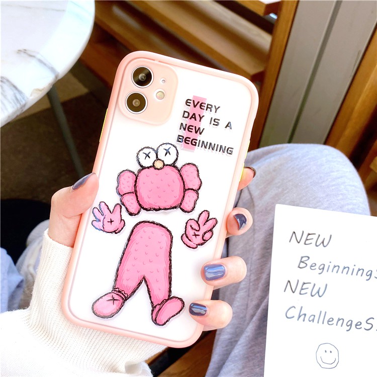 Ốp lưng iphone Kaws nhám viền nổi cong 5/5s/6/6plus/6s/6splus/7/7plus/8/8plus/x/xr/xs/11/12/pro/max/plus/promax | BigBuy360 - bigbuy360.vn